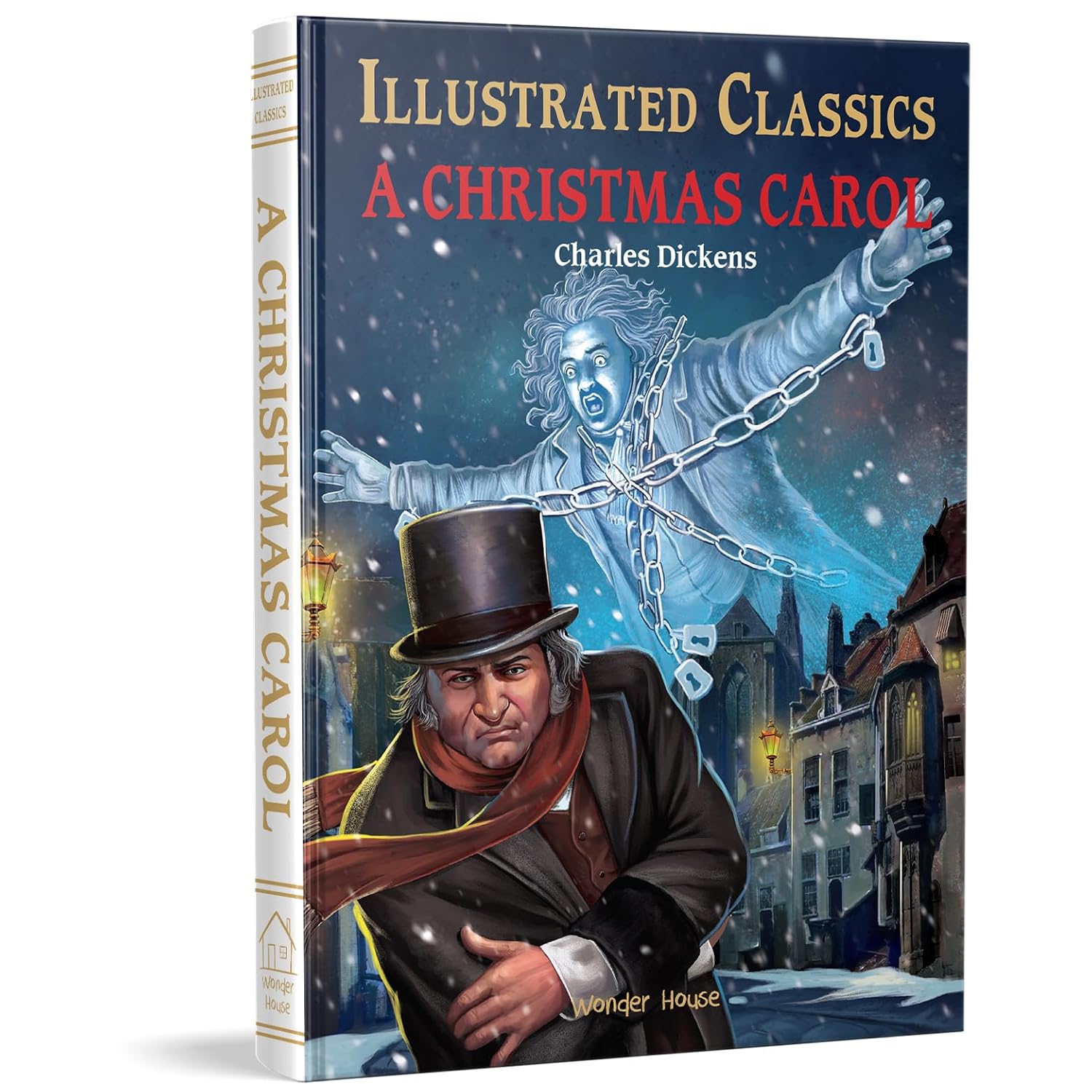 A Christmas Carol: Illustrated Abridged Children Classic English Novel With Review Questions (Hardback)  -  Charles Dickens