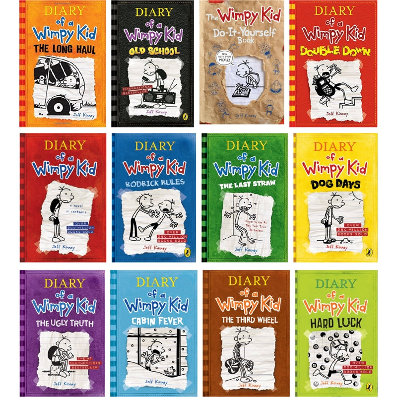 Diary of a Wimpy Kid Collection 12 Books Box Set - Jeff Kinney