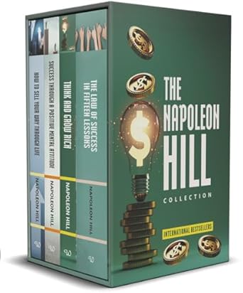 The Napoleon Hill Collection 4 Books Boxed Set (Think and Grow Rich, The Law of Success in Fifteen Lessons, Success Through a Positive Mental Attitude & How to Sell Your Way Through Life)  - Napoleon Hill